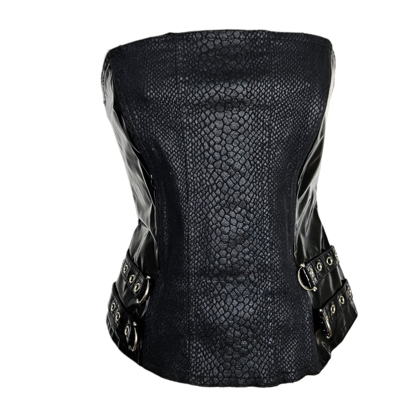 Bustier en similicuir et vinyle