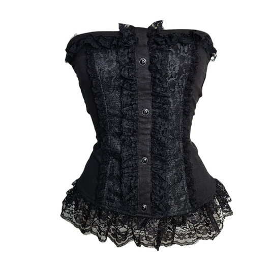 Bustier esprit corset noir