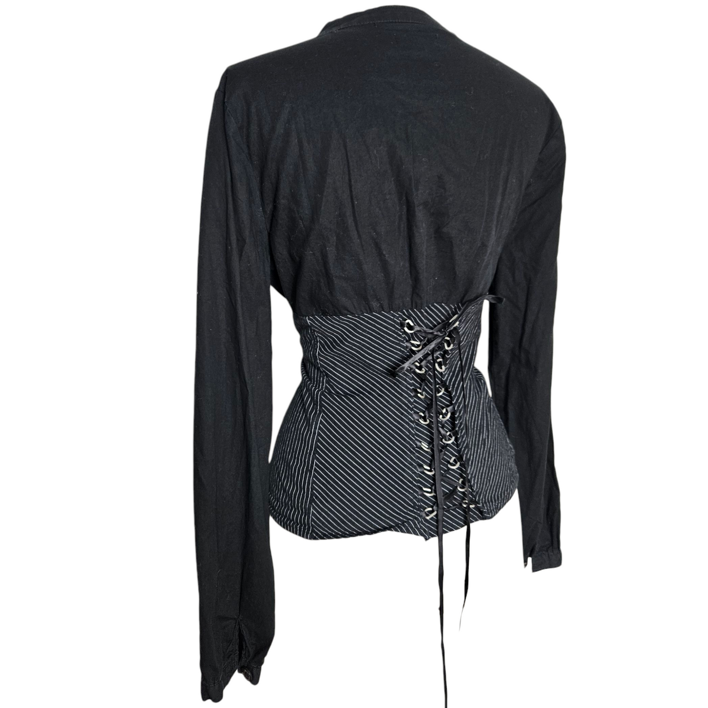 Chemise rayée dos lacé