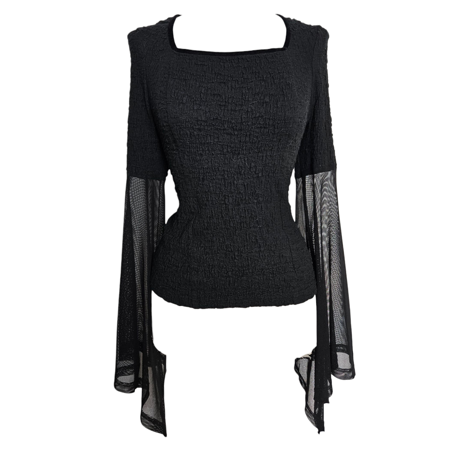 Haut bi matière manches évasées