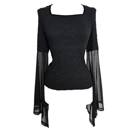 Haut bi matière manches évasées