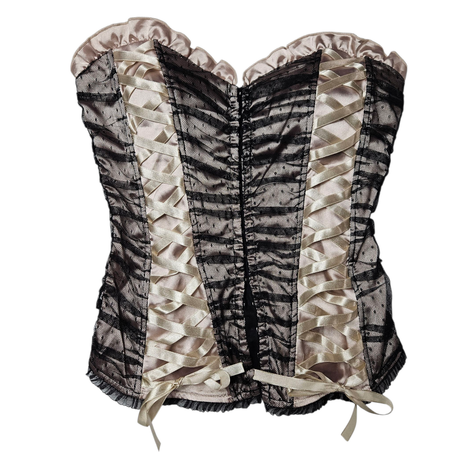 Bustier en voile et satin