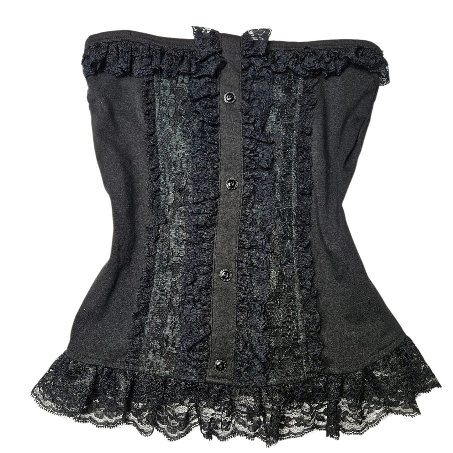 Bustier esprit corset noir