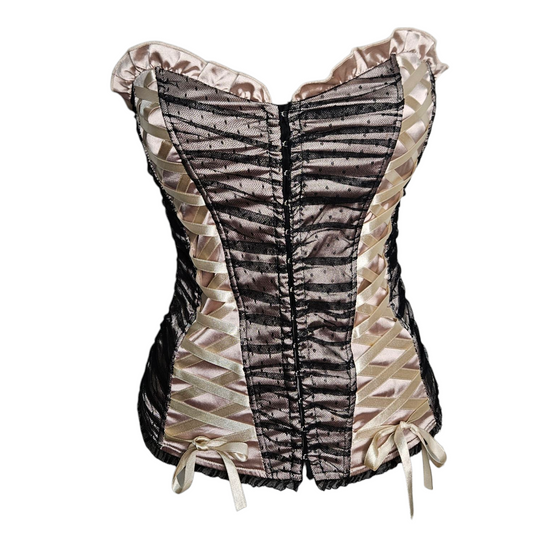 Bustier en voile et satin