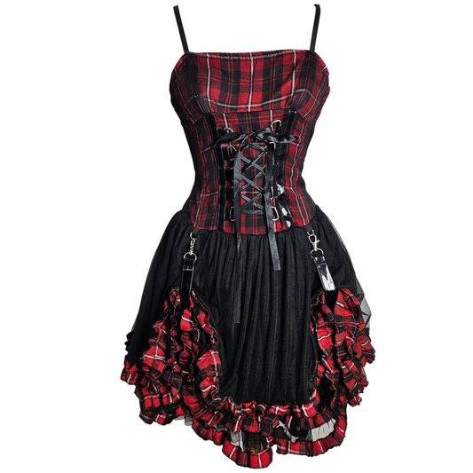 Robe tartan avec jupon