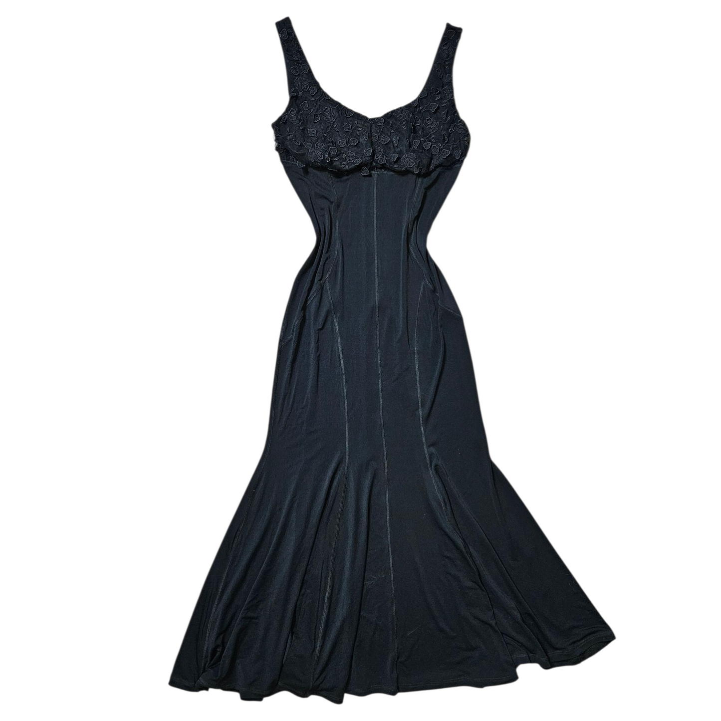 Maxi robe noire évasée