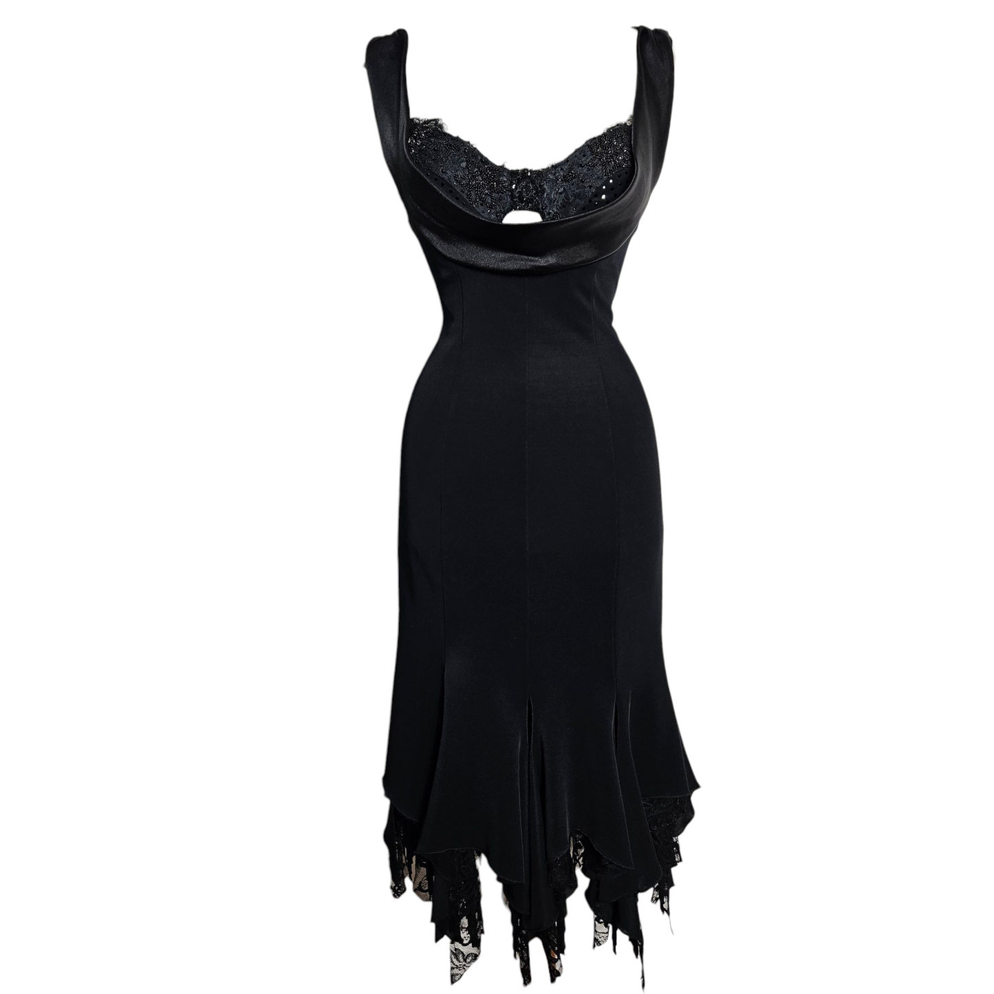 Robe de soirée asymétrique noire