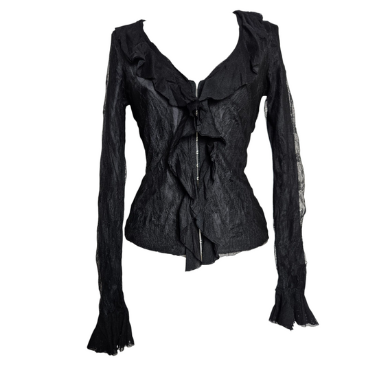 Chemisier en dentelle noire