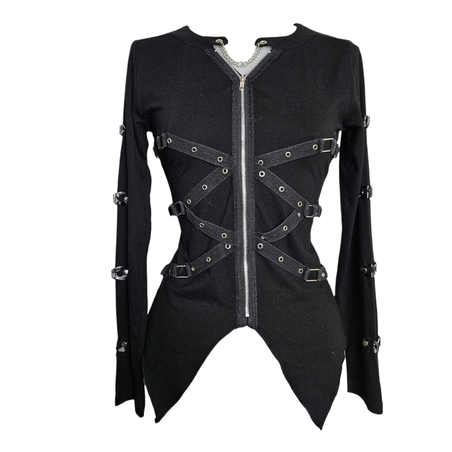 Haut détails sangles et chaines