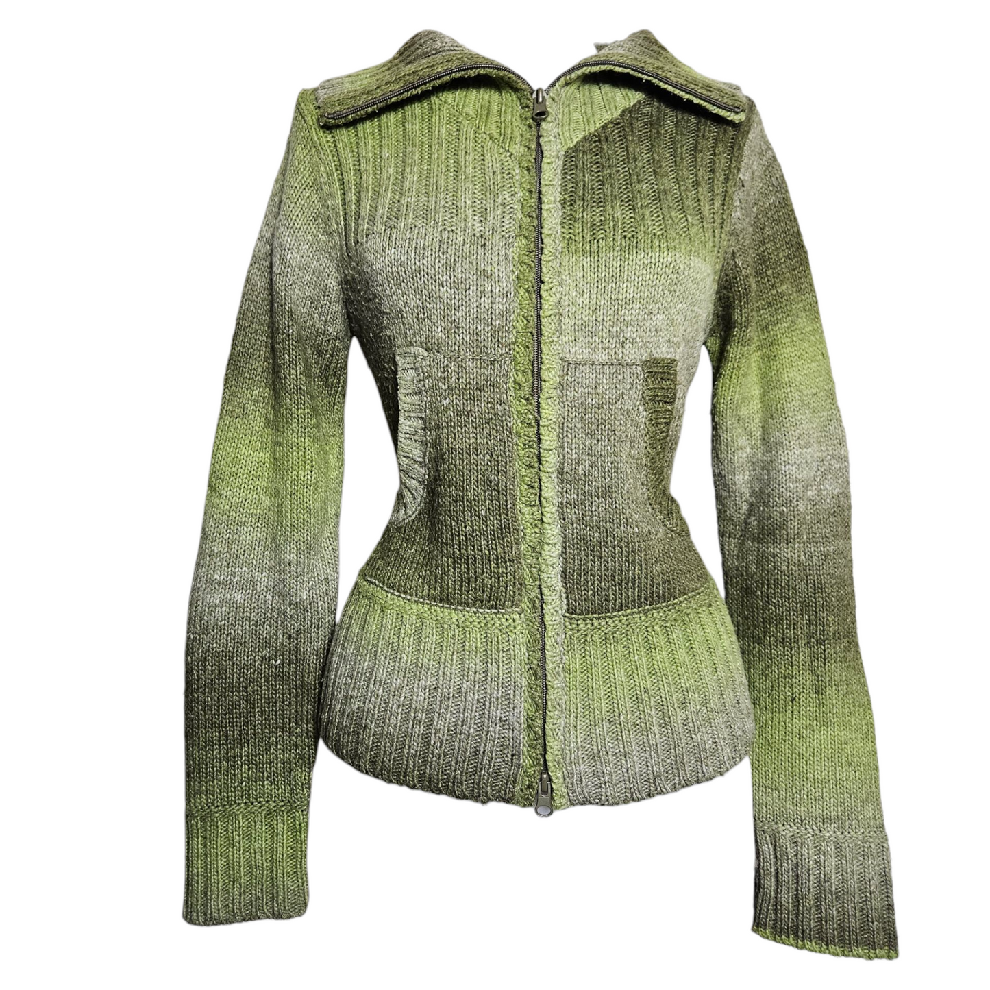 Cardigan Tie and Dye vert