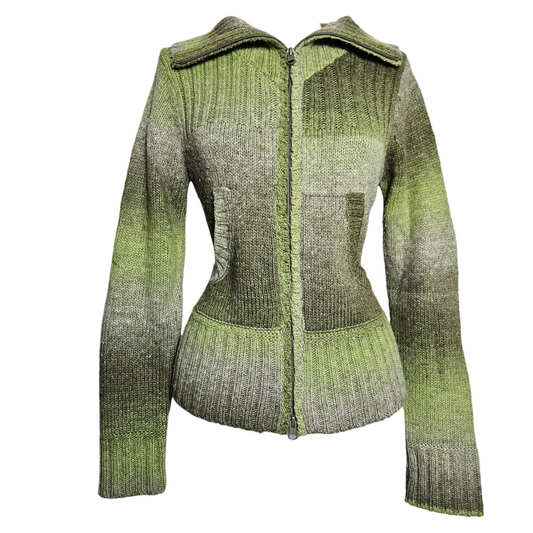 Cardigan Tie and Dye vert