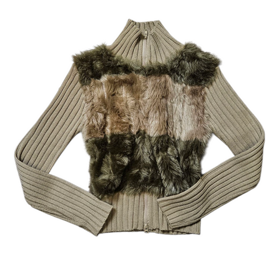 Blouson avec fausse fourrure