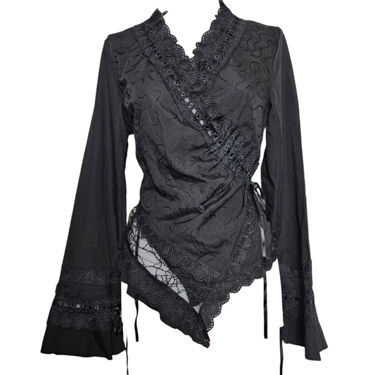 Chemisier cache coeur noir