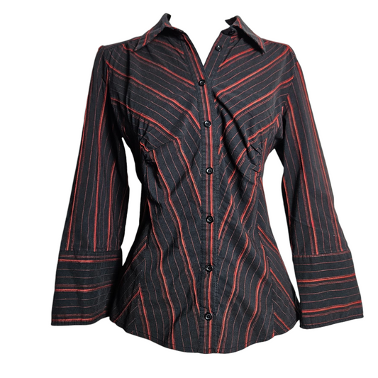 Chemise rayée rouge et noire