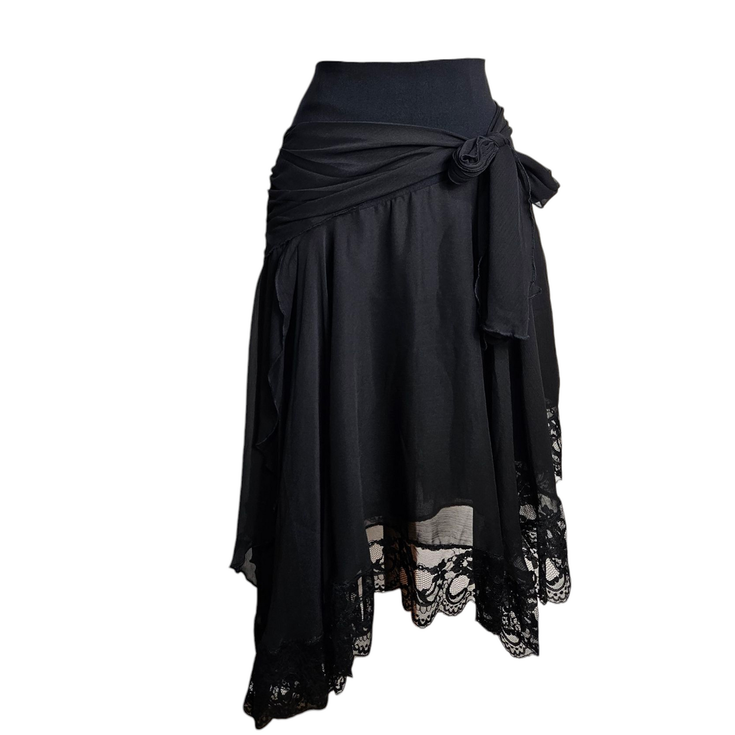 Jupe asymétrique à volants