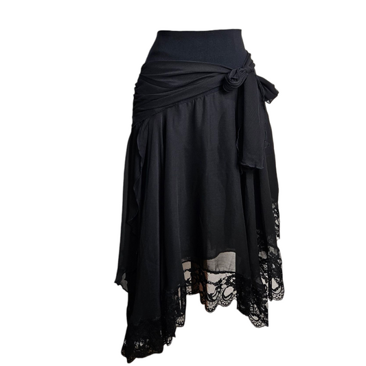 Jupe asymétrique à volants