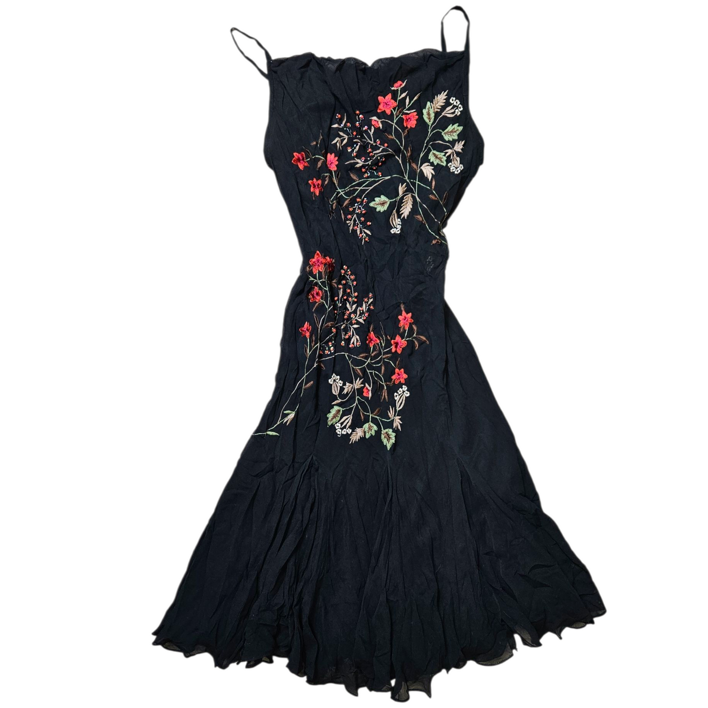 Robe florale noire