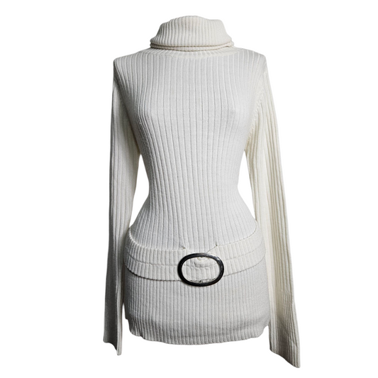 Pull col roulé à boucle