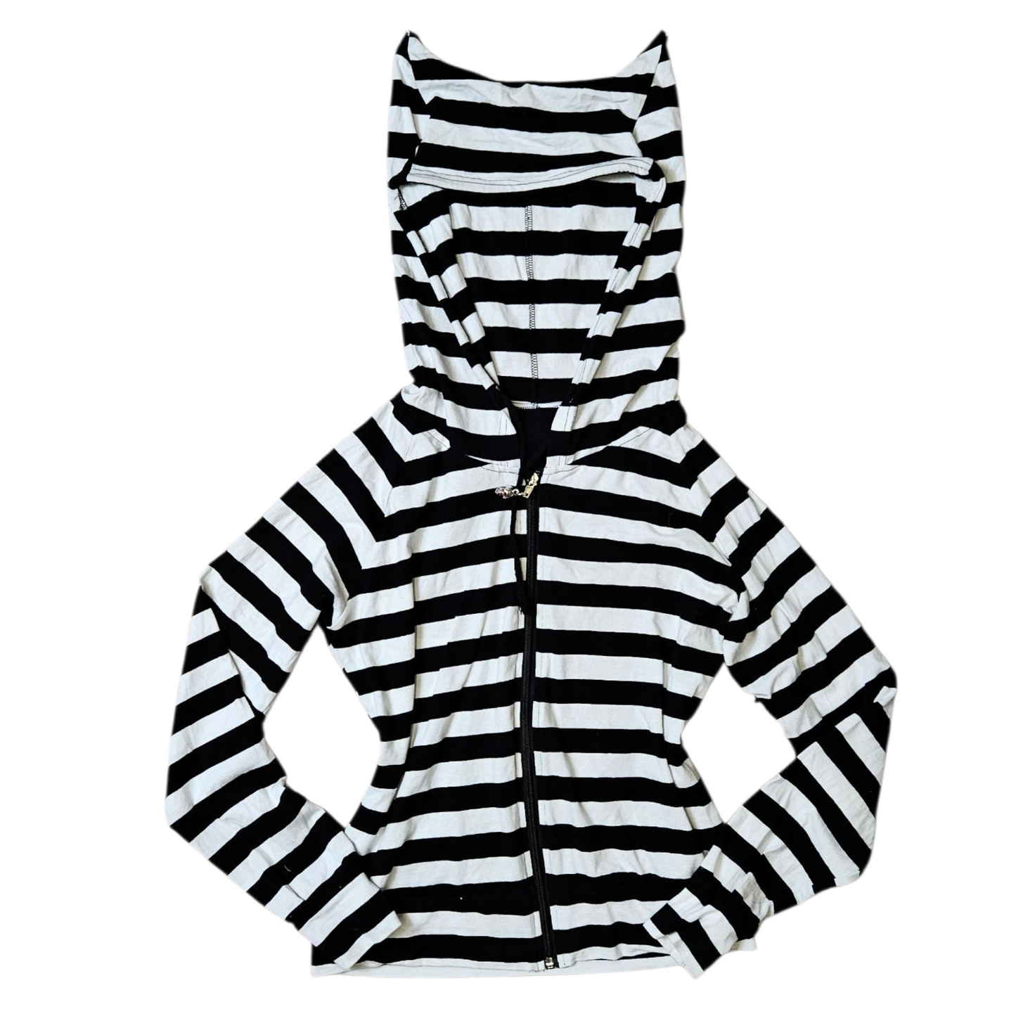 Gilet rayé capuche oreilles chat