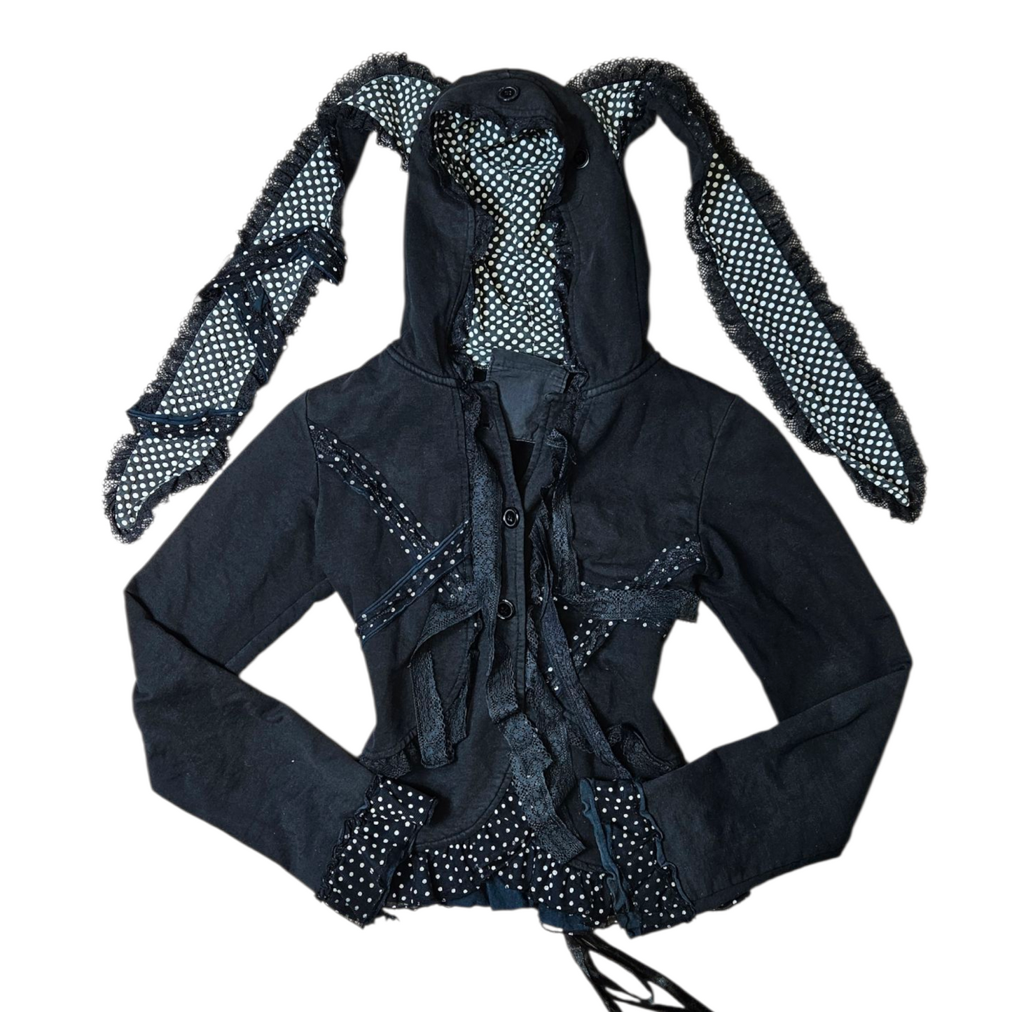 Gilet détails oreilles lapin et laçage