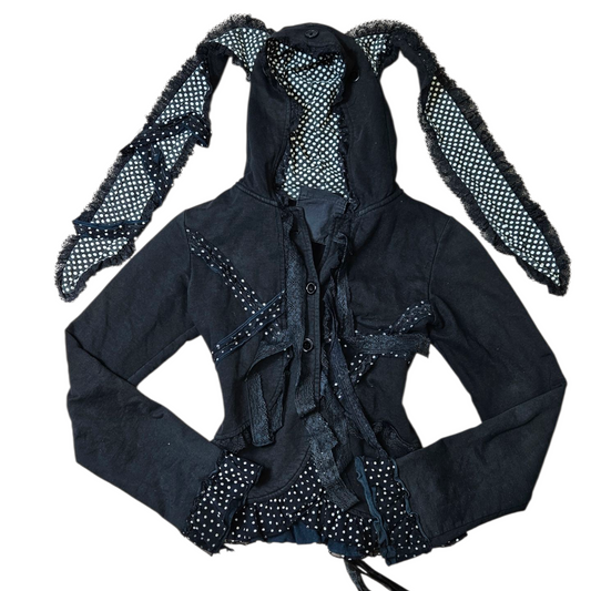 Gilet détails oreilles lapin et laçage