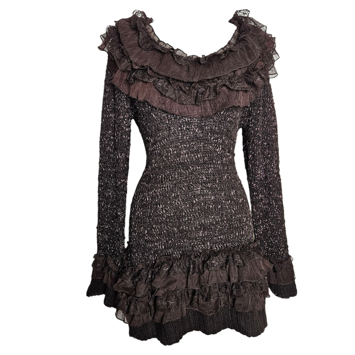 Robe pull marron