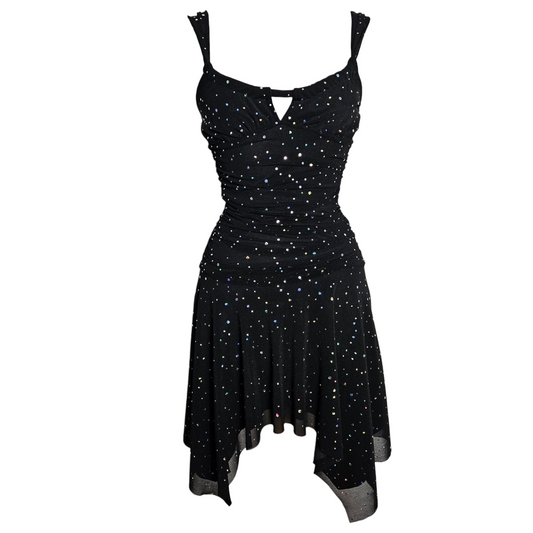 Robe noire à strass