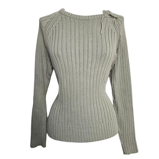 Pull kaki détails laçage