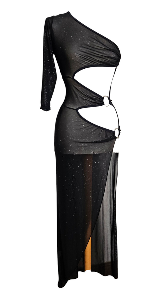 Robe en voile à découpes