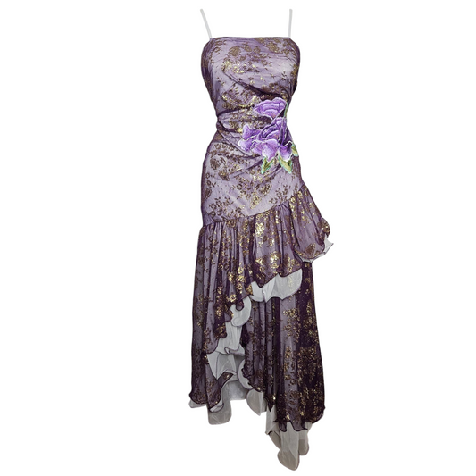 Robe en dentelle à motif floral