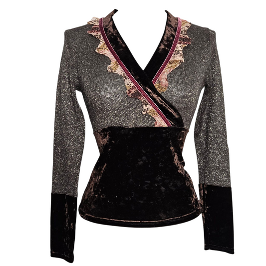 Haut multimatières tons marrons