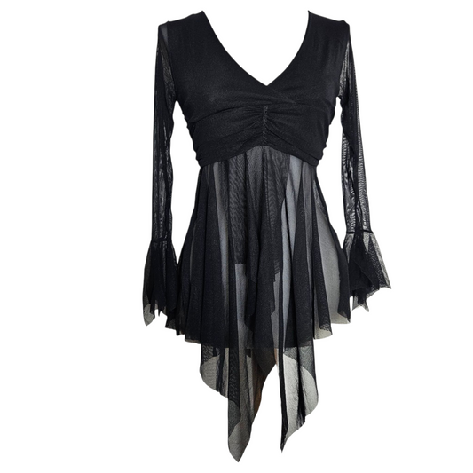 Haut en voile asymétrique noir