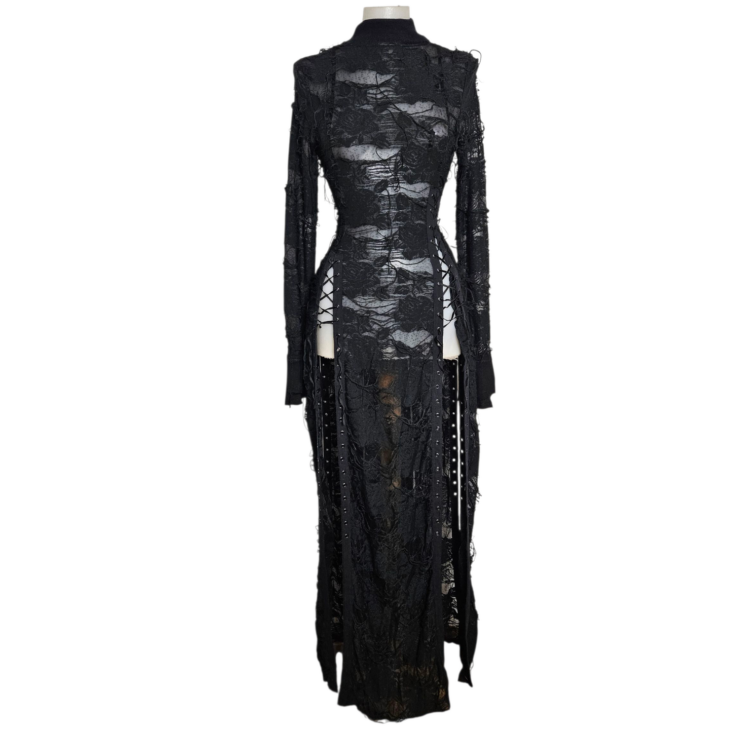 Maxivestido con detalles de cordones Punk Rave