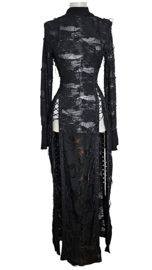 Maxi robe détails laçage Punk Rave