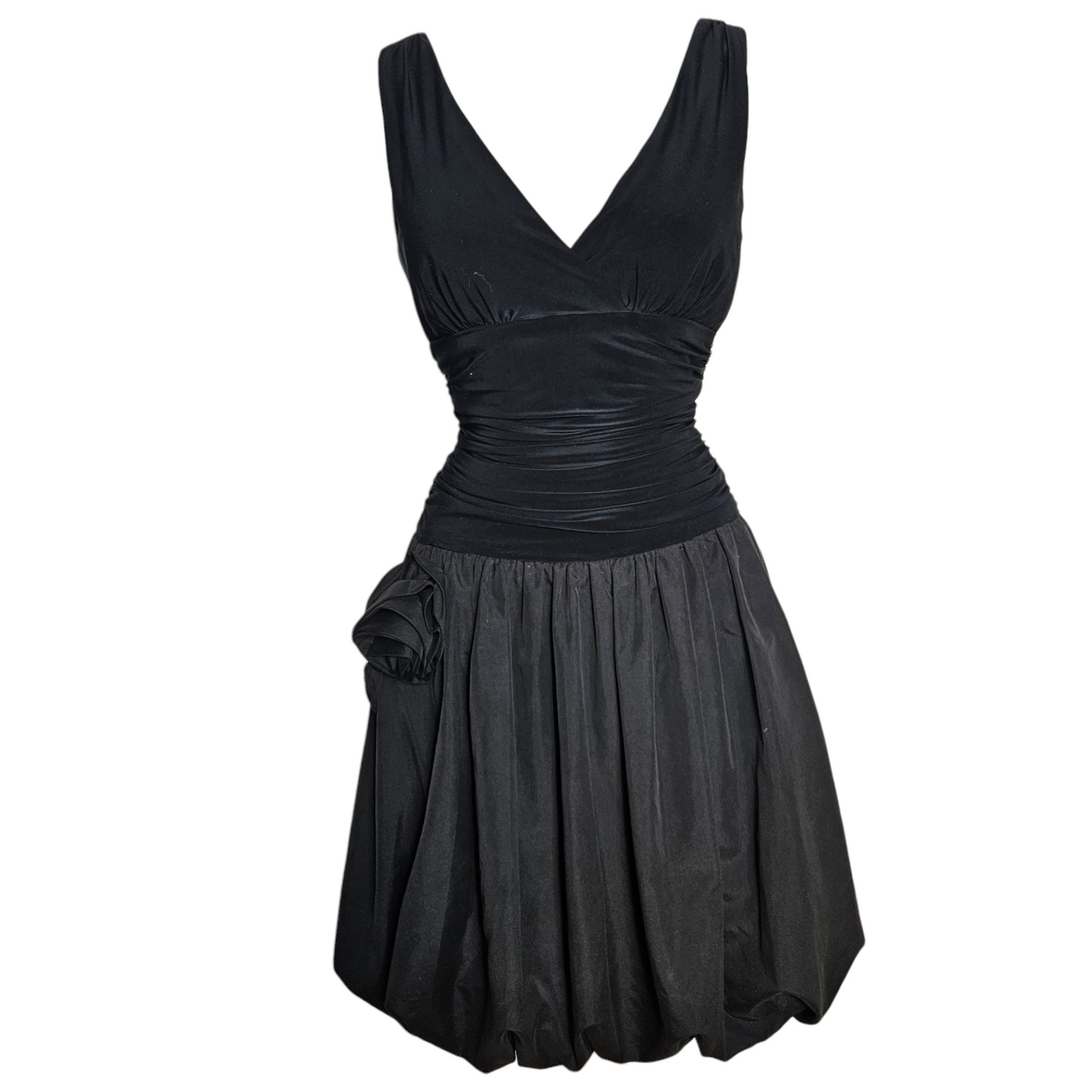 Robe bi matière légèrement bouffante