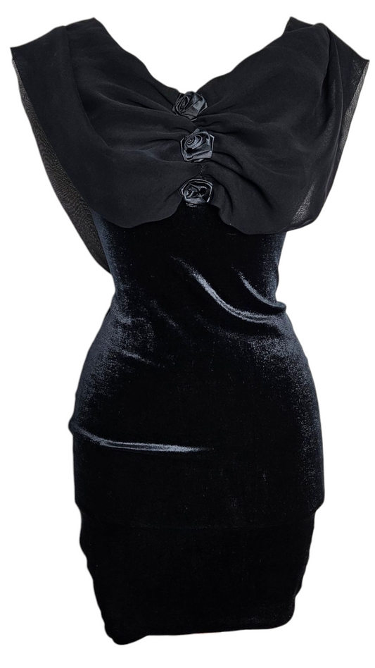 Blue Zone voile and velvet dress
