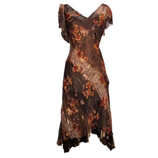 René Derhy vestido de gasa floral