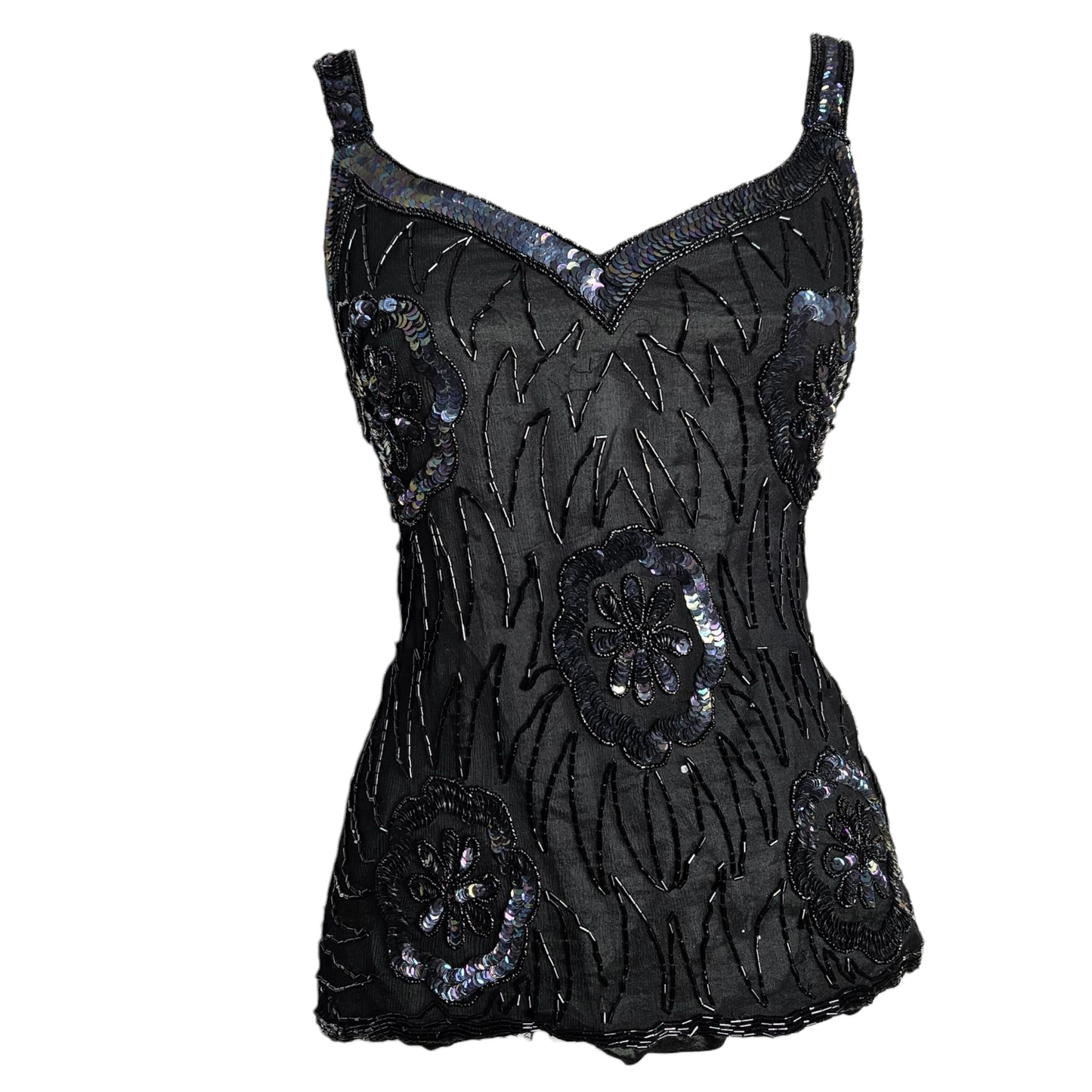Haut en voile brodé de sequins