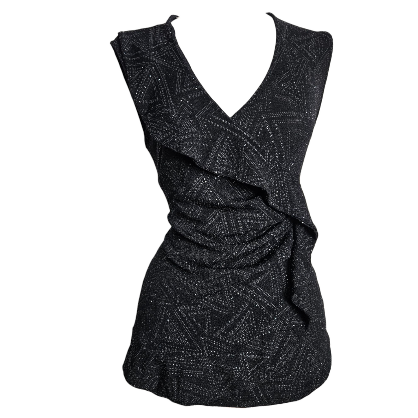 Top with ruffles and rhinestones