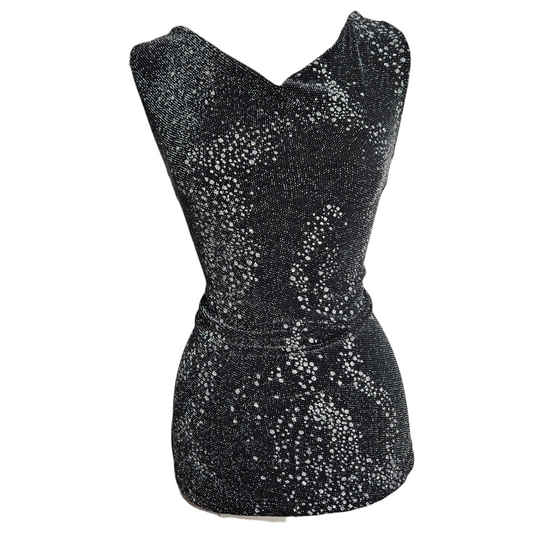 Haut col bénitier à strass