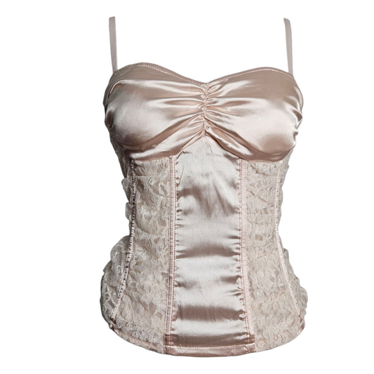 Haut esprit corset rose poudré