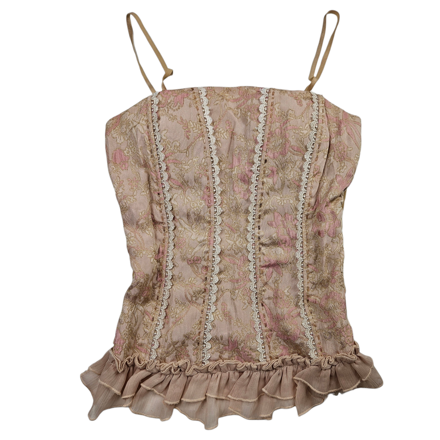 Haut romantique rose poudré