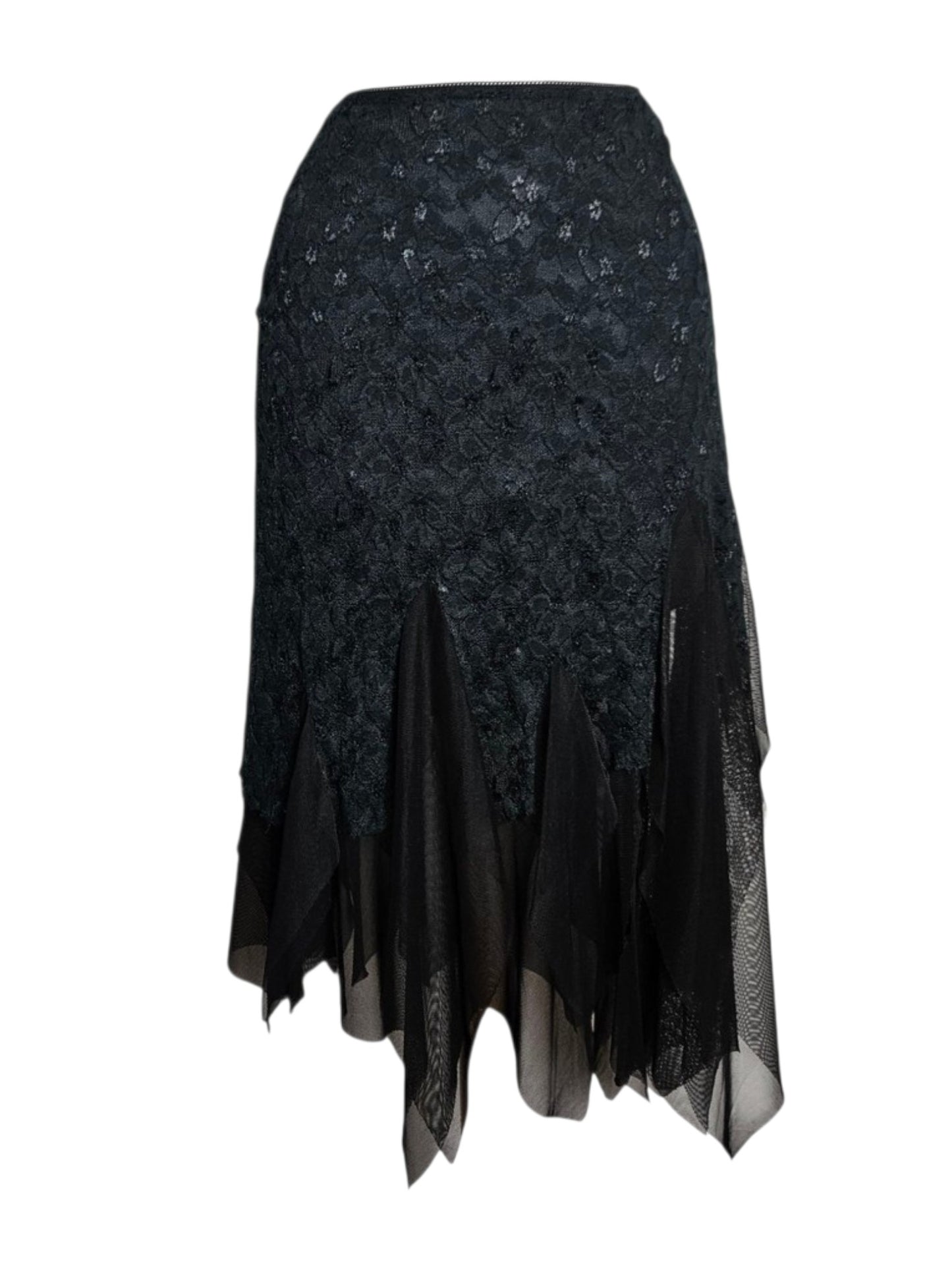 Jupe noire en dentelle