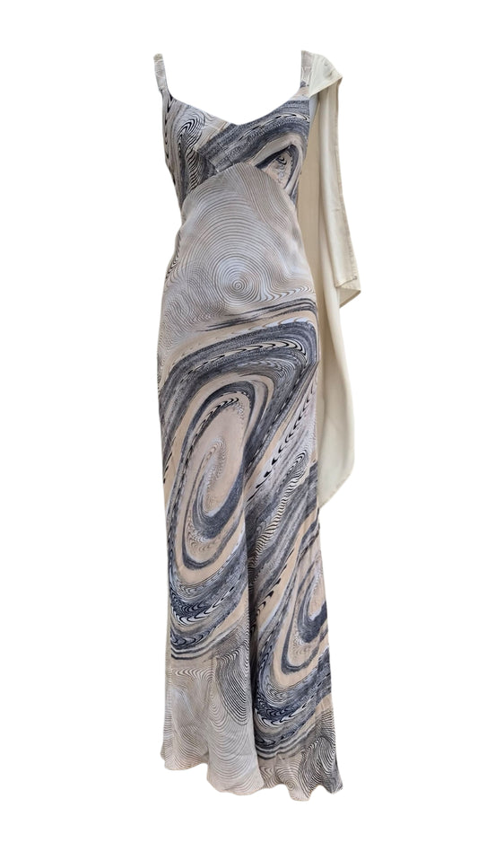 Robe en voile beige