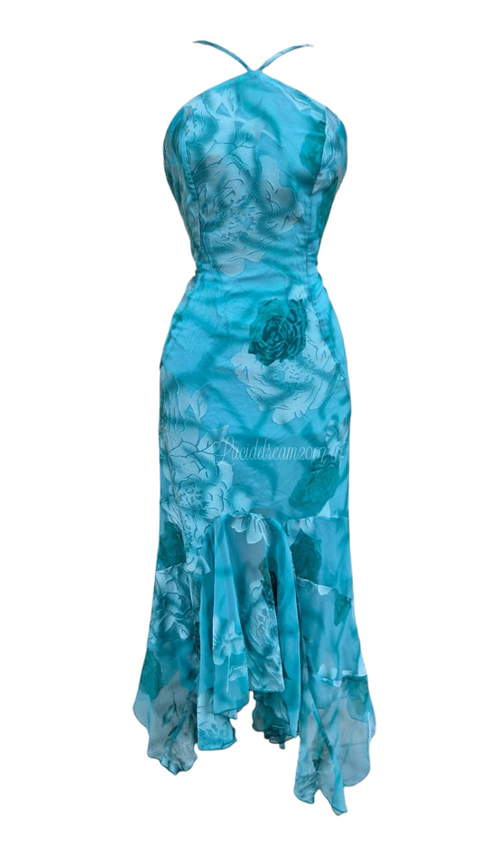 Robe fleurie bleue
