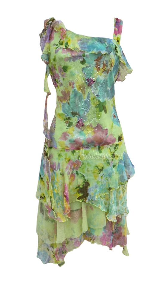 Robe en voile floral René Derhy