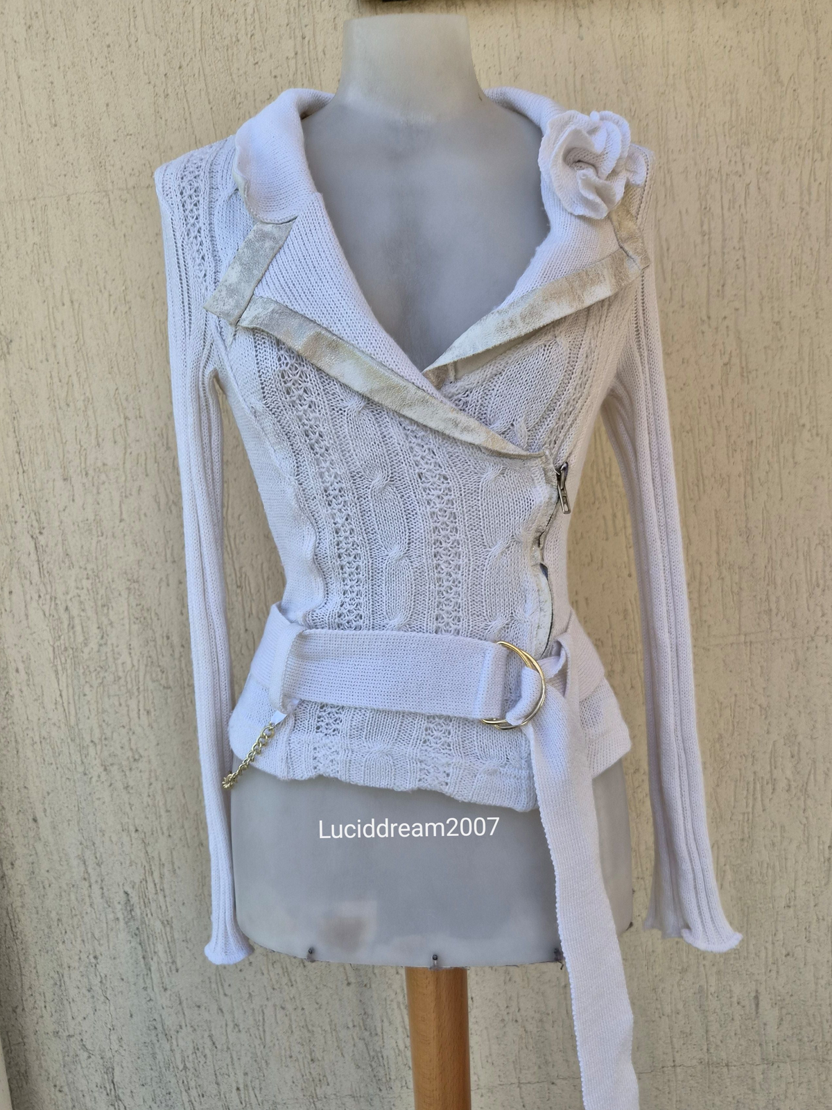 Veste en crochet Zone Bleue