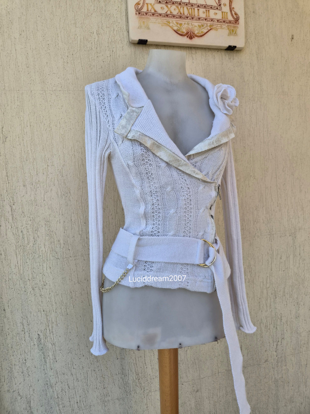 Veste en crochet Zone Bleue