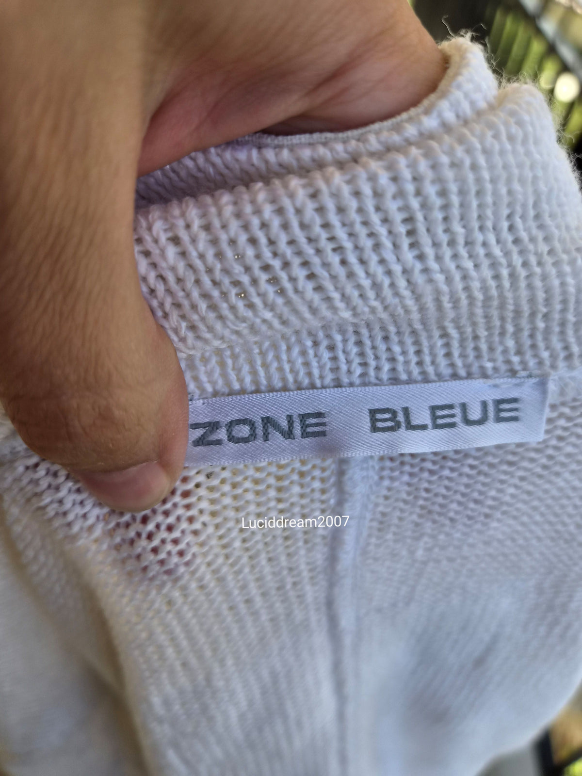 Veste en crochet Zone Bleue