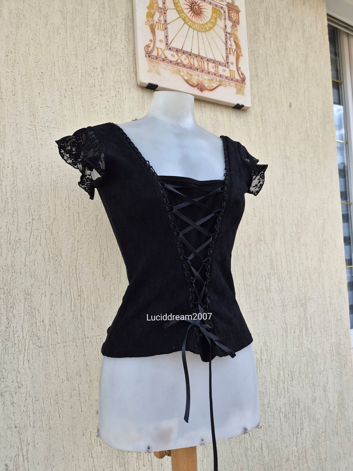 Haut esprit corset avec dentelle